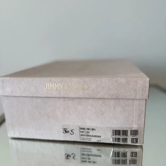 New JIMMY CHOO Bing 100 Lilac crystal-embellished patent-leather mules $1,095 - Picture 16 of 16